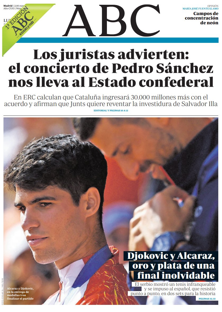 Portadas de la prensa internacional de este lunes 5 de agosto de 2024