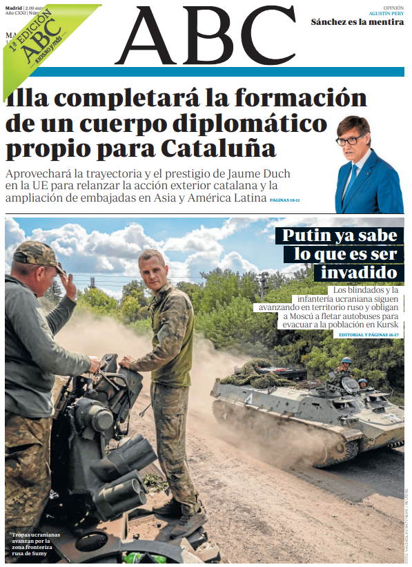 Portadas de la prensa internacional de este martes 13 de agosto de 2024