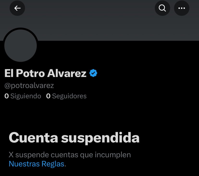 X suspendió cuenta de “El Potro” Álvarez por amenazar a distintos usuarios (FOTO)