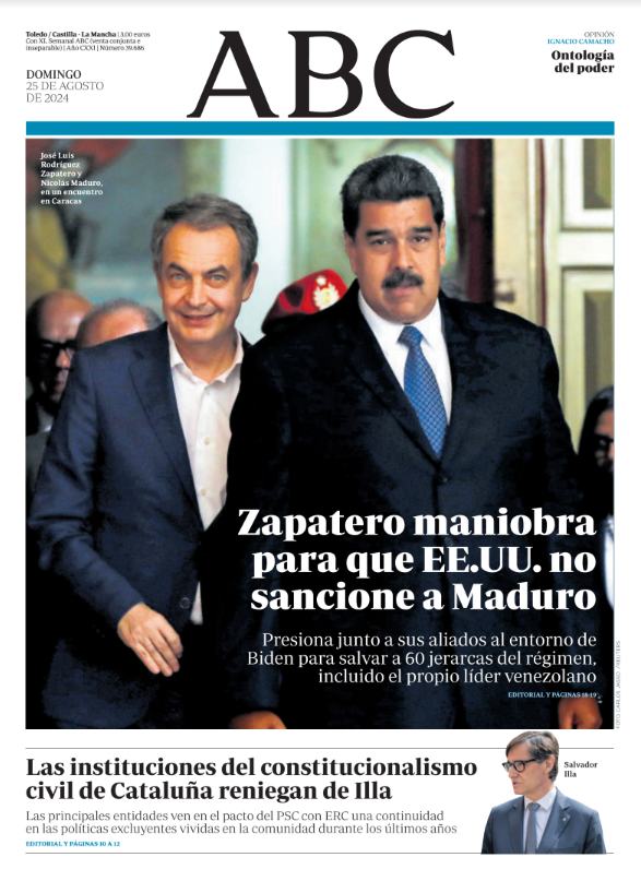 Portadas de la prensa internacional de este domingo 25 de agosto de 2024