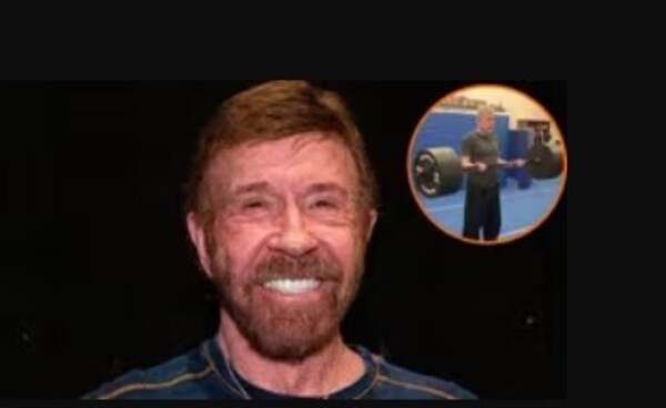 Chuck Norris sorprendió a todos sus seguidores al levantar 240 kilos de pesas a sus 84 años