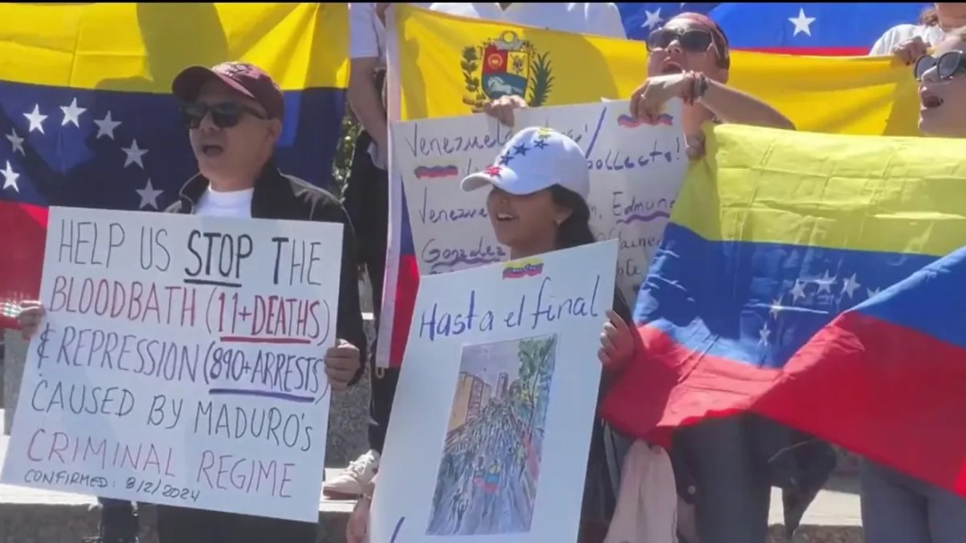 “Queremos un cambio”: venezolanos protestaron en San Francisco por los resultados electorales