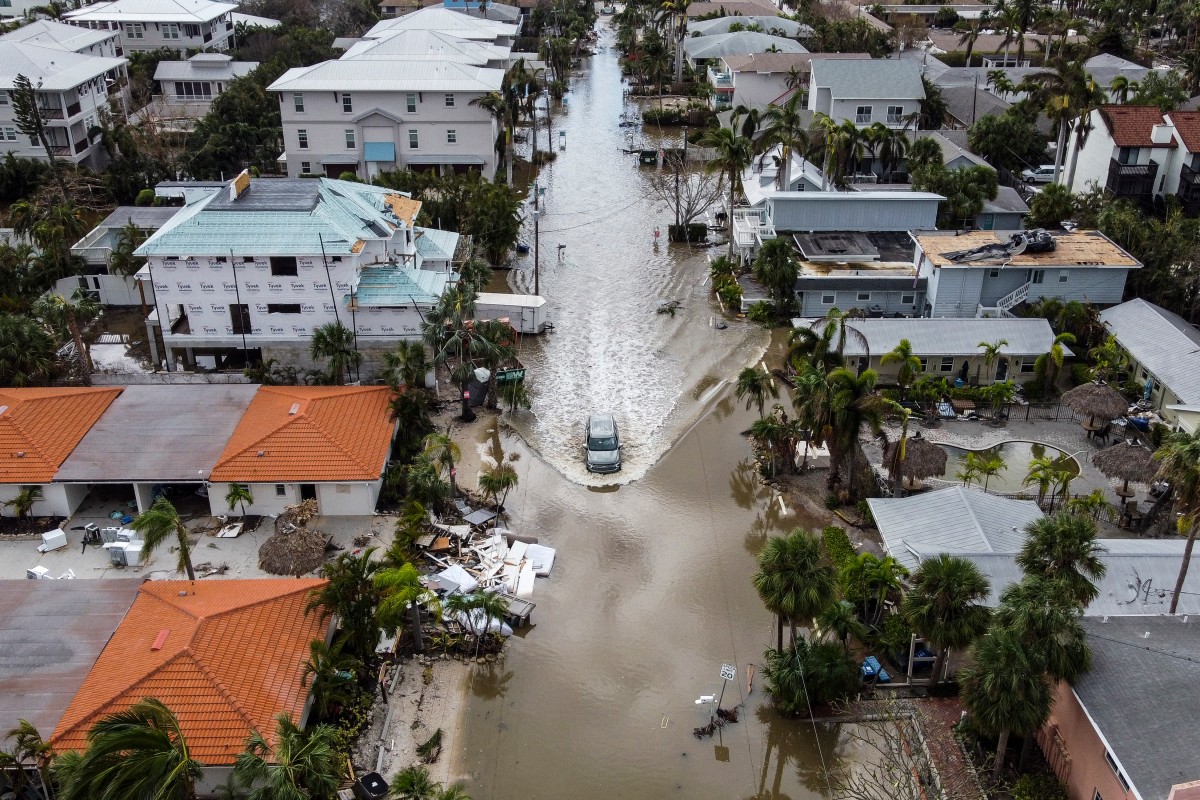 Huracán Milton se ensañó con una residencia en la ciudad floridana de Clearwater