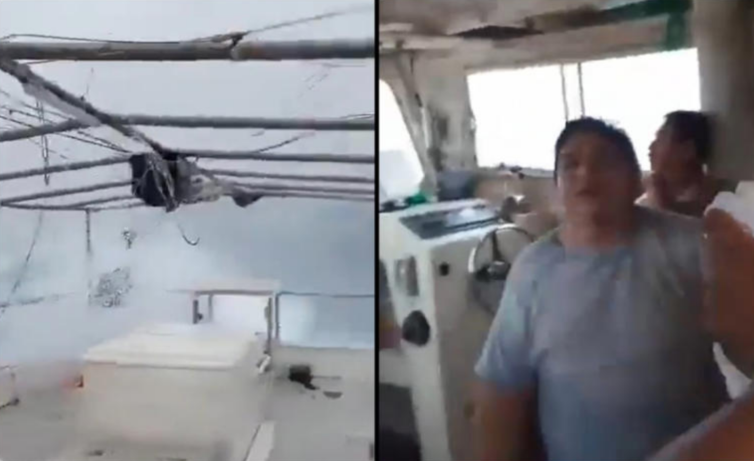 VIDEO: pescadores mexicanos se enfrentaron en altamar al huracán Milton y sobrevivieron para contarlo