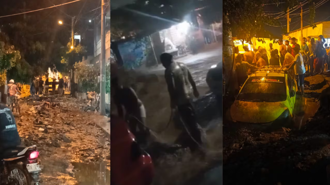 Avalancha en Colombia dejó casas destruidas, vehículos sepultados y calles inundadas (VIDEO)