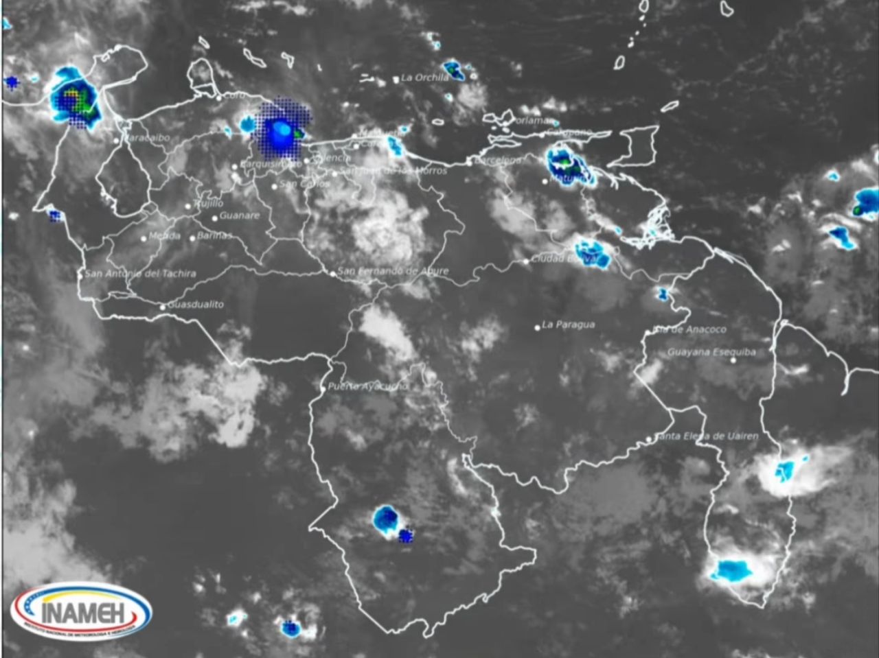 Inameh prevé nubosidad fragmentada con precipitaciones en gran parte del país este #25Nov