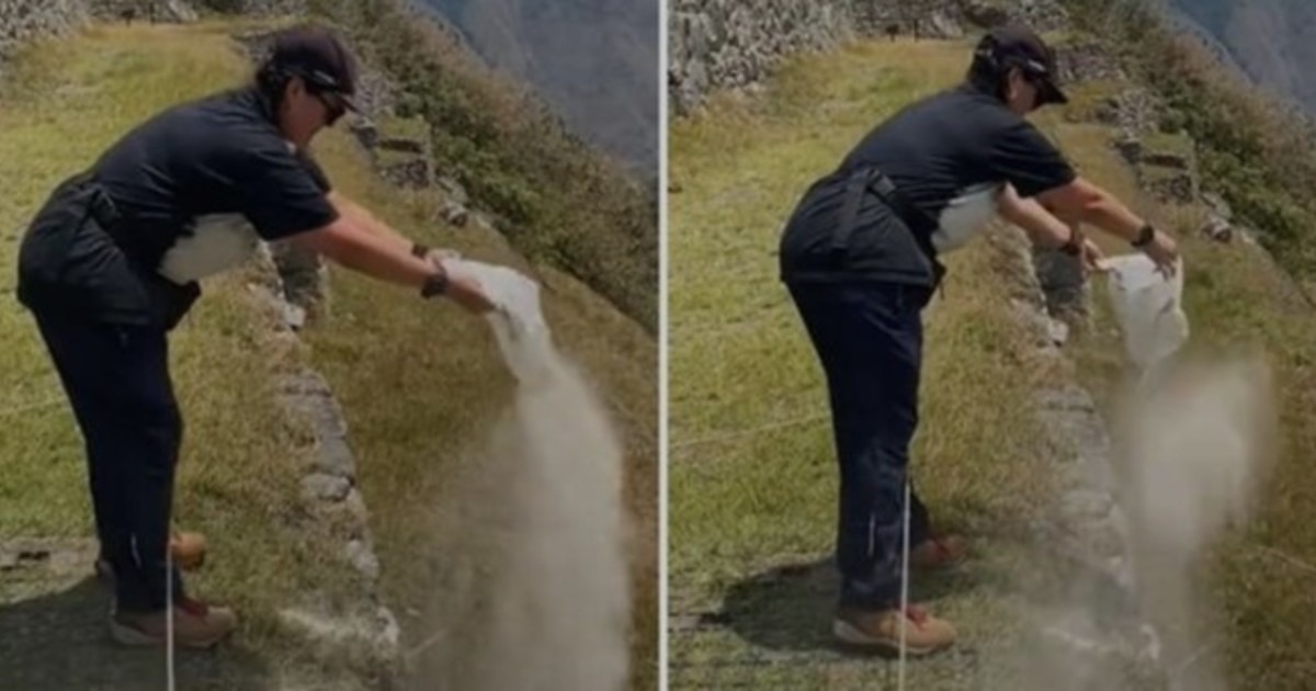 Indignación en Perú: Mujer arrojó las cenizas de un fallecido en Machu Picchu (VIDEO)