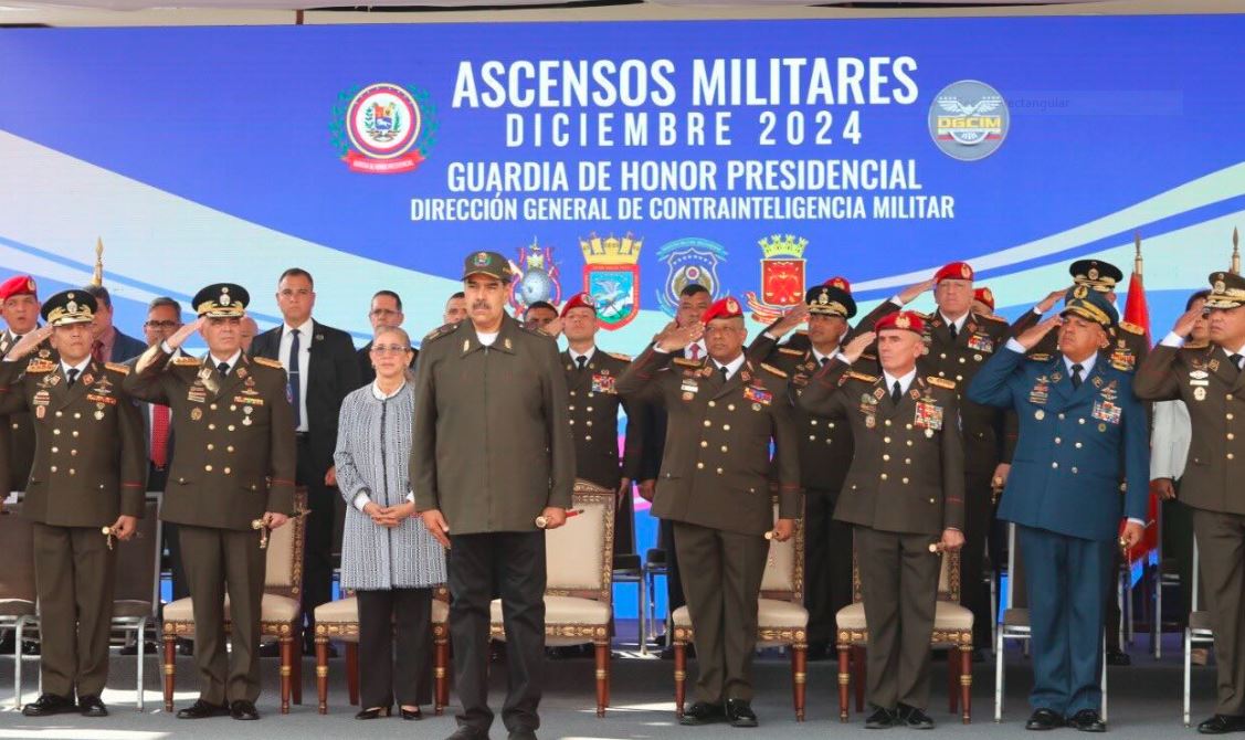 Nicolás Maduro aumentó los ascensos militares en la Guardia Presidencial y en la Dgcim