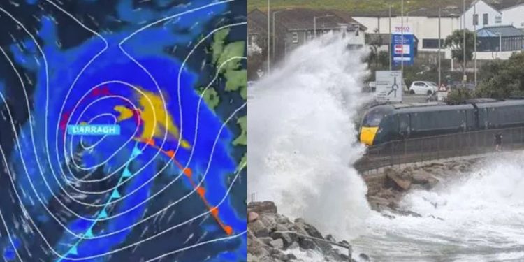 Tormenta Darragh azota el Reino Unido causando cortes de energía y cancelación de trenes