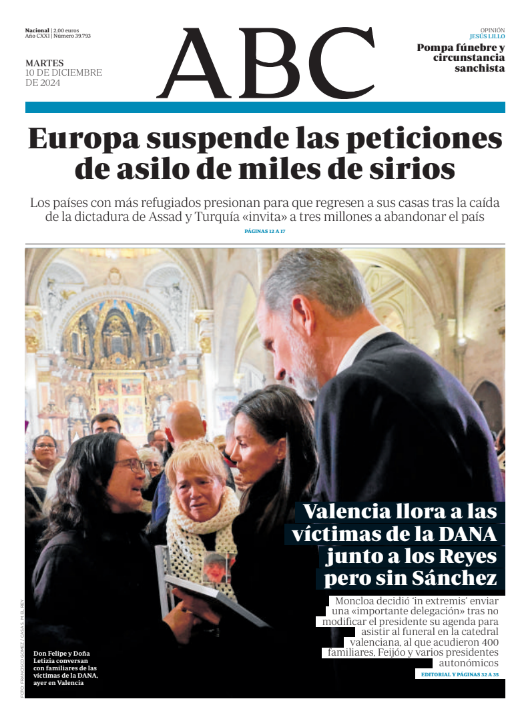 Portadas de la prensa internacional de este martes 10 de diciembre de 2024